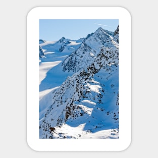 French Alps Mont Vallon Meribel Mottaret France Sticker